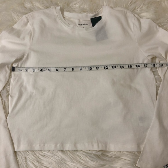 Wild Fable Classic Long Sleeve White Tee MEDIUM - Picture 10 of 14